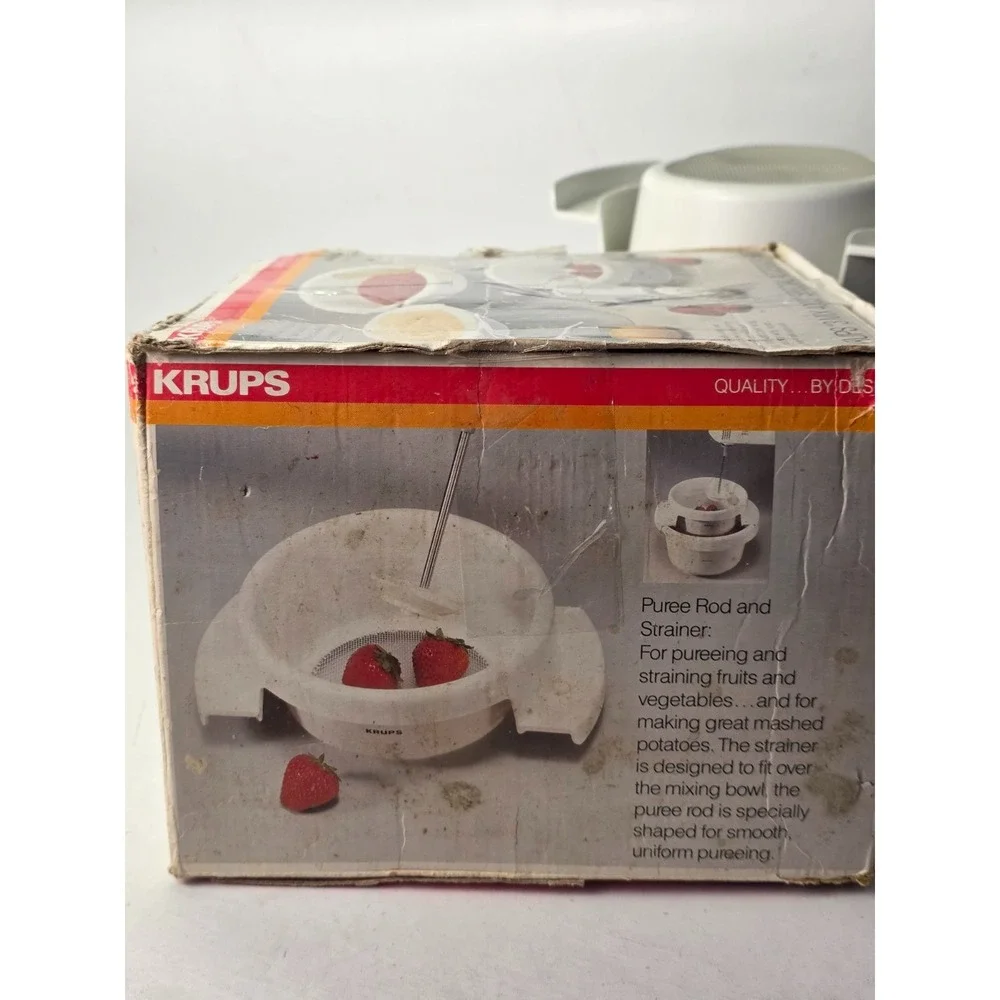 Krups 3 Mix 4000 Special Accessory Set Bowl Beaker‎ Strainer Puree Rod